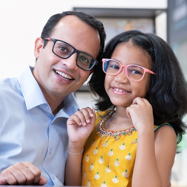 Father and daughter portrait